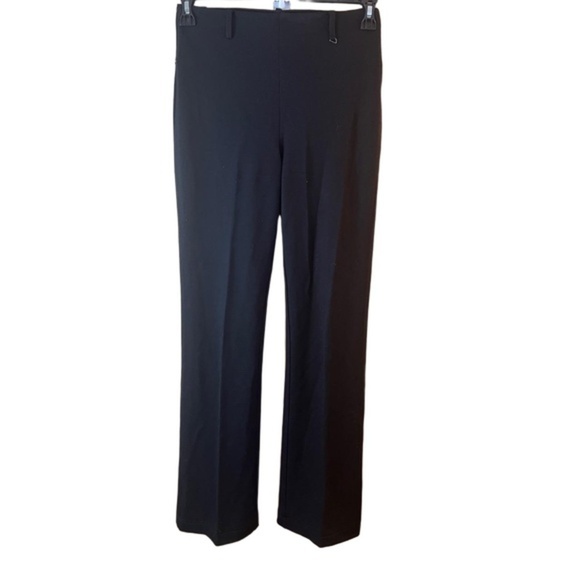 Lyssé Black Straight Leg Pants With Belt Loops Womens Size Small Stretch - Picture 1 of 7